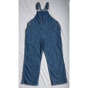Dickies Overalls Utility Blue Jean Denim Bib Overalls Workwear Men's Size 2XL